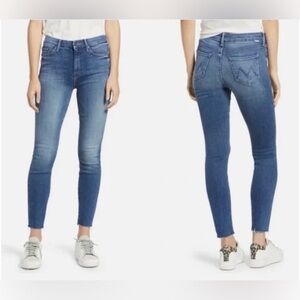 MOTHER Denim $298 Retail The Looker Ankle Fray Jeans Size 26